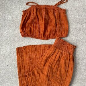 Aerie Orange Two-Piece Set